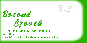 botond czovek business card