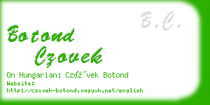 botond czovek business card